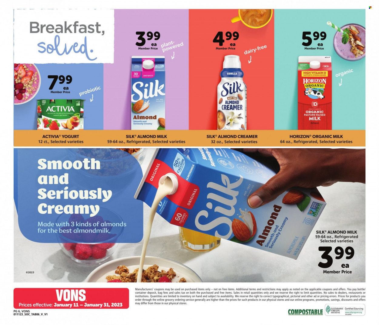 Vons (CA) Weekly Ad Flyer Specials January 11 to January 31, 2023