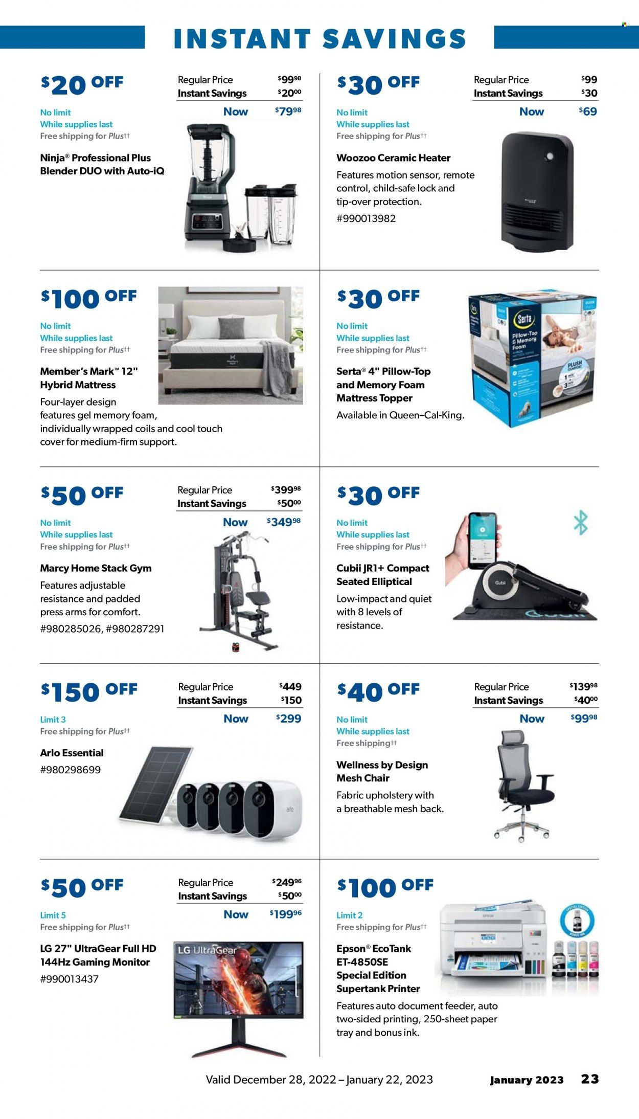 Sam's Club Weekly Ad Flyer Specials December 28 to January 22, 2023