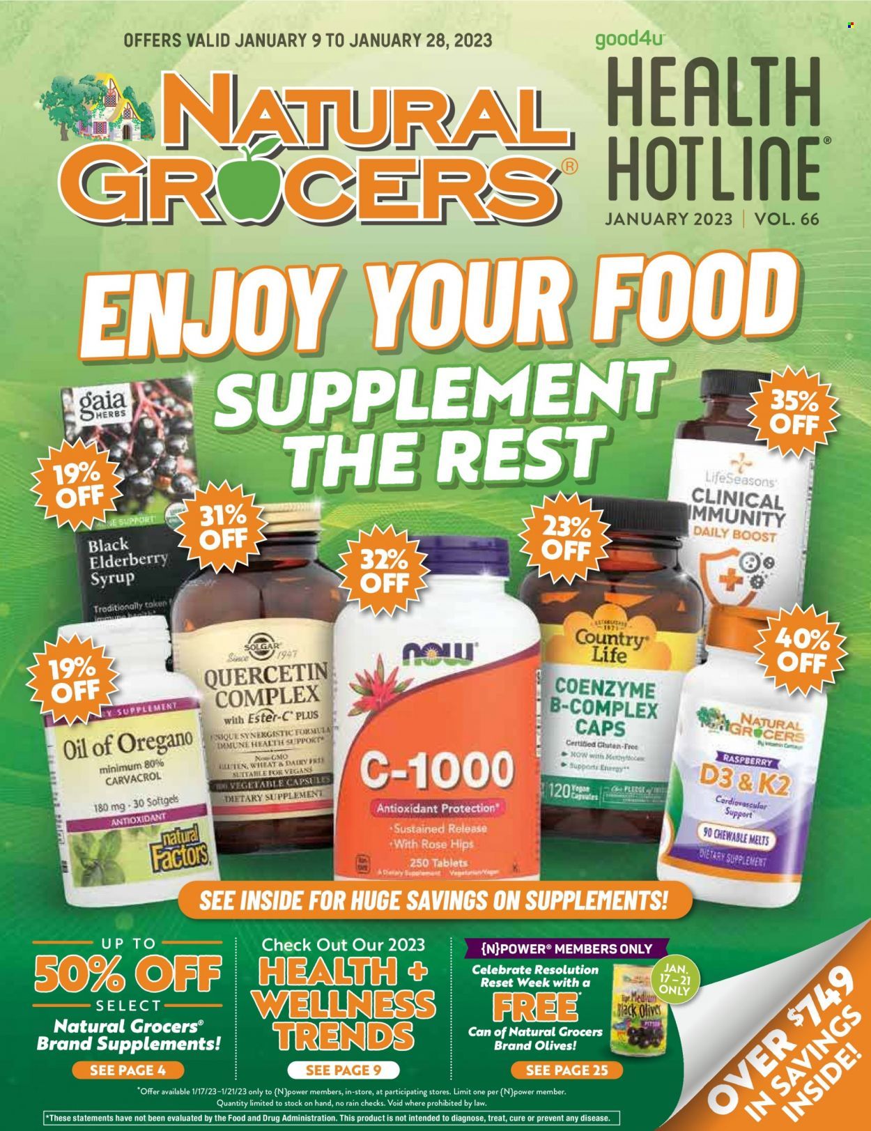 Natural Grocers Weekly Ad Flyer Specials January 9 to January 28, 2023