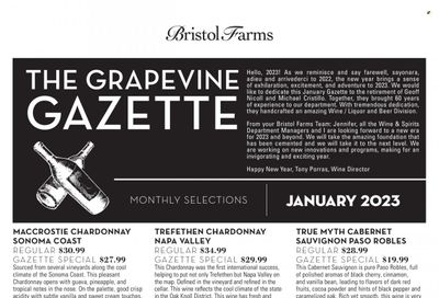 Bristol Farms (CA) Weekly Ad Flyer Specials January 4 to January 31, 2023