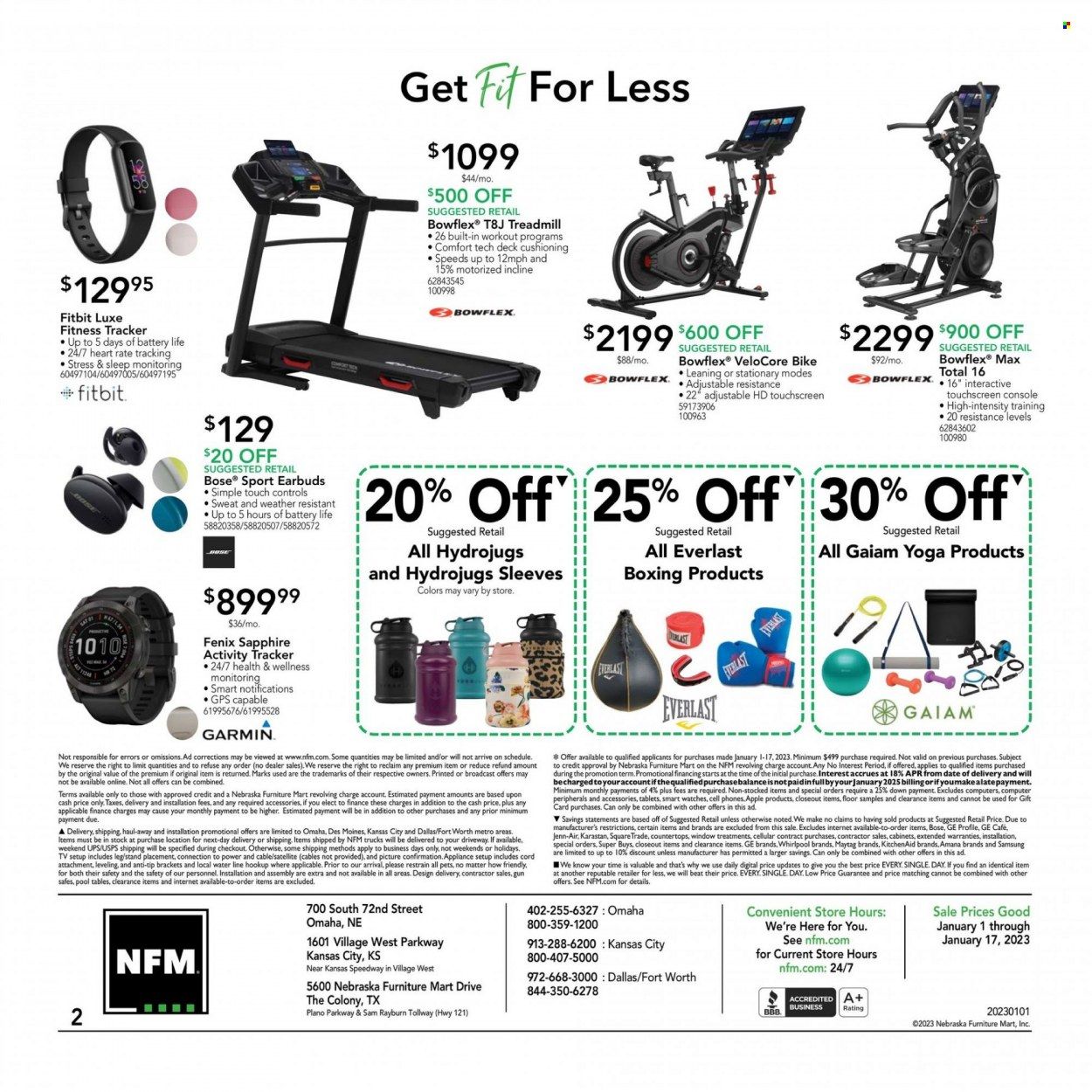 Nebraska Furniture Mart (IA, KS, NE, TX) Weekly Ad Flyer Specials January 1 to January 17, 2023