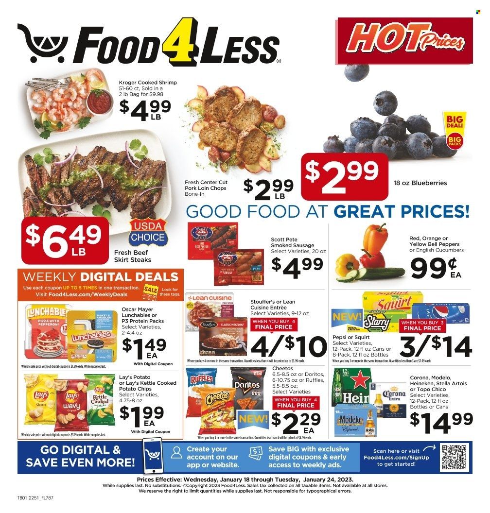 Food 4 Less (IN) Weekly Ad Flyer Specials January 18 to January 24, 2023