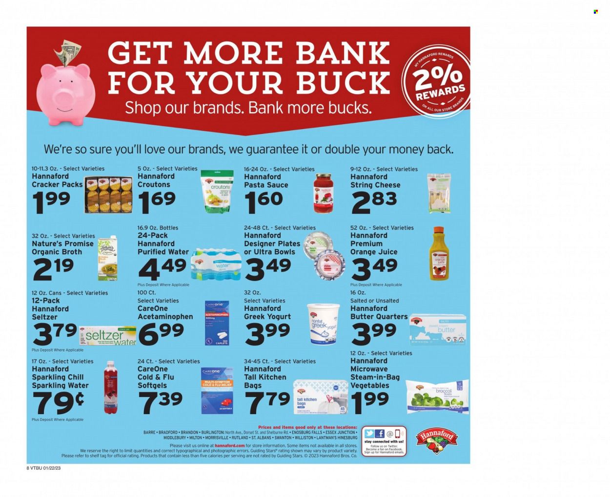 Hannaford (VT) Weekly Ad Flyer Specials January 22 to January 28, 2023