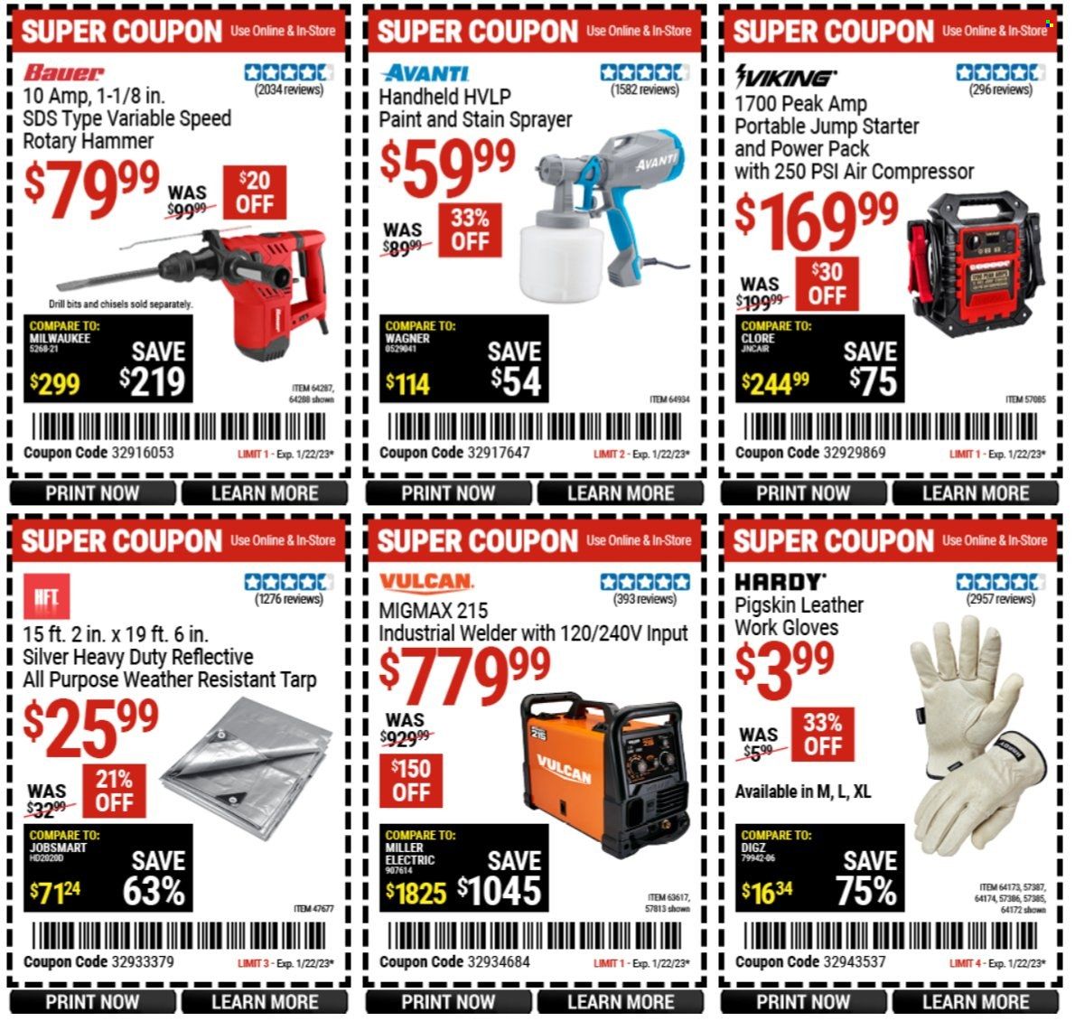Harbor Freight Weekly Ad Flyer Specials January 20 to January 22, 2023