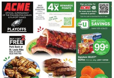 ACME (DE, NJ, NY, PA) Weekly Ad Flyer Specials January 20 to January 26, 2023
