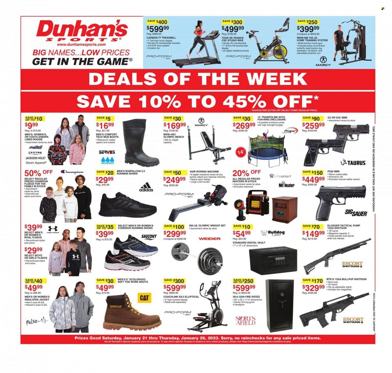 Dunham's Sports (IN, KY, MI, MN, OH, PA, SD, WI) Weekly Ad Flyer Specials January 21 to January 26, 2023