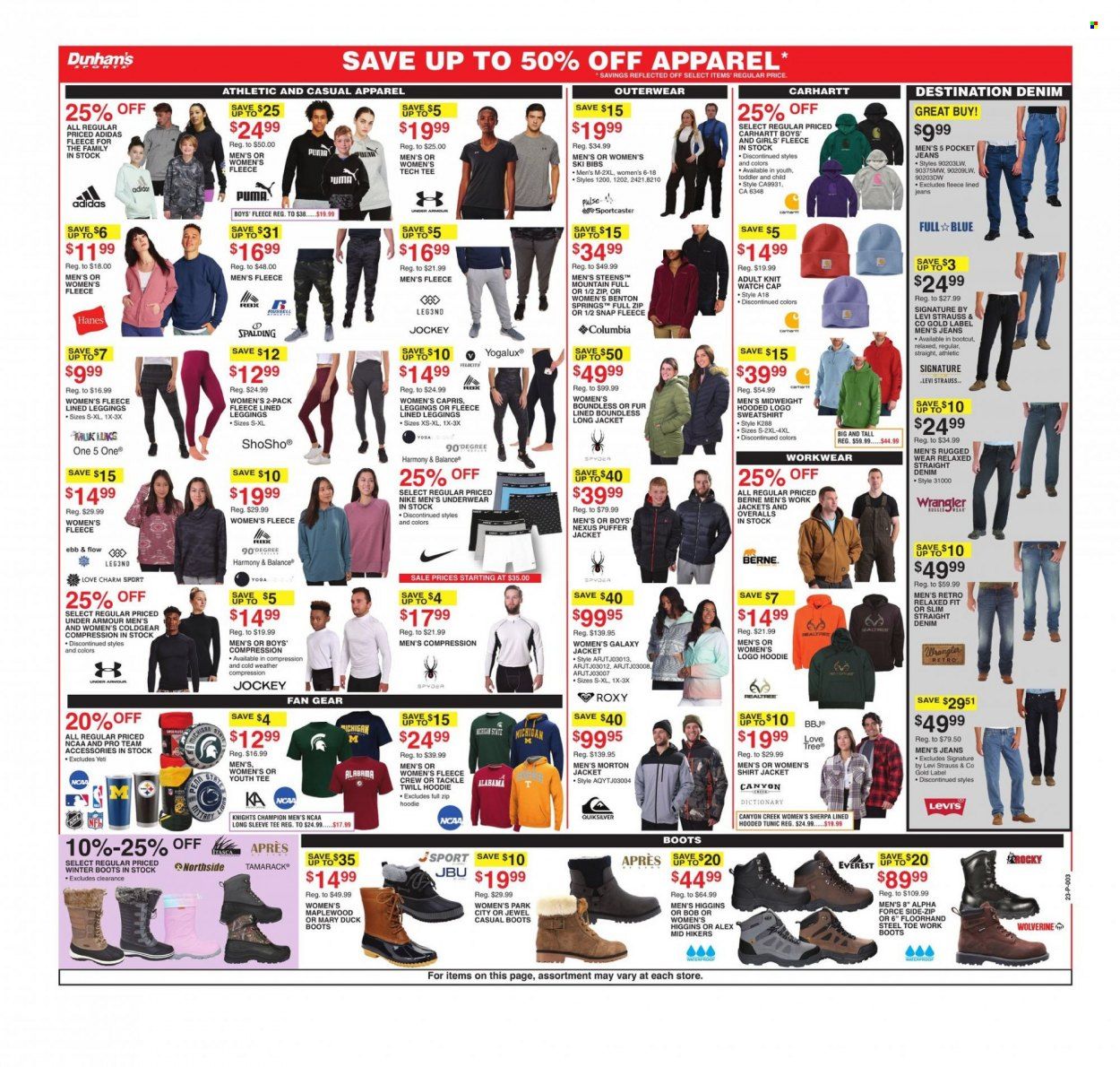 Dunham's Sports (NE) Weekly Ad Flyer Specials January 21 to January 26, 2023
