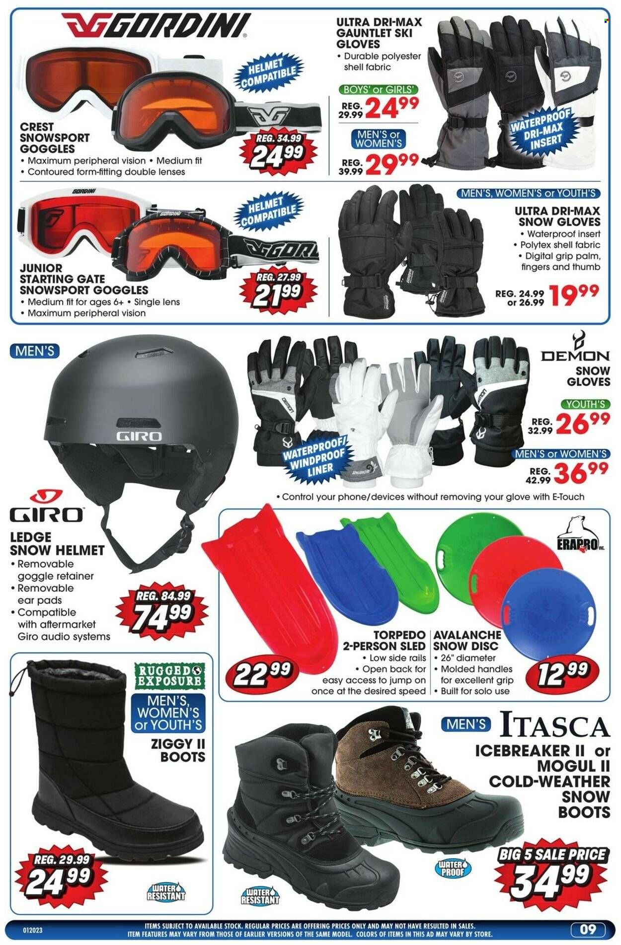 Big 5 (AZ, CA, CO, ID, NM, OR, UT, WA) Weekly Ad Flyer Specials January 20 to January 26, 2023