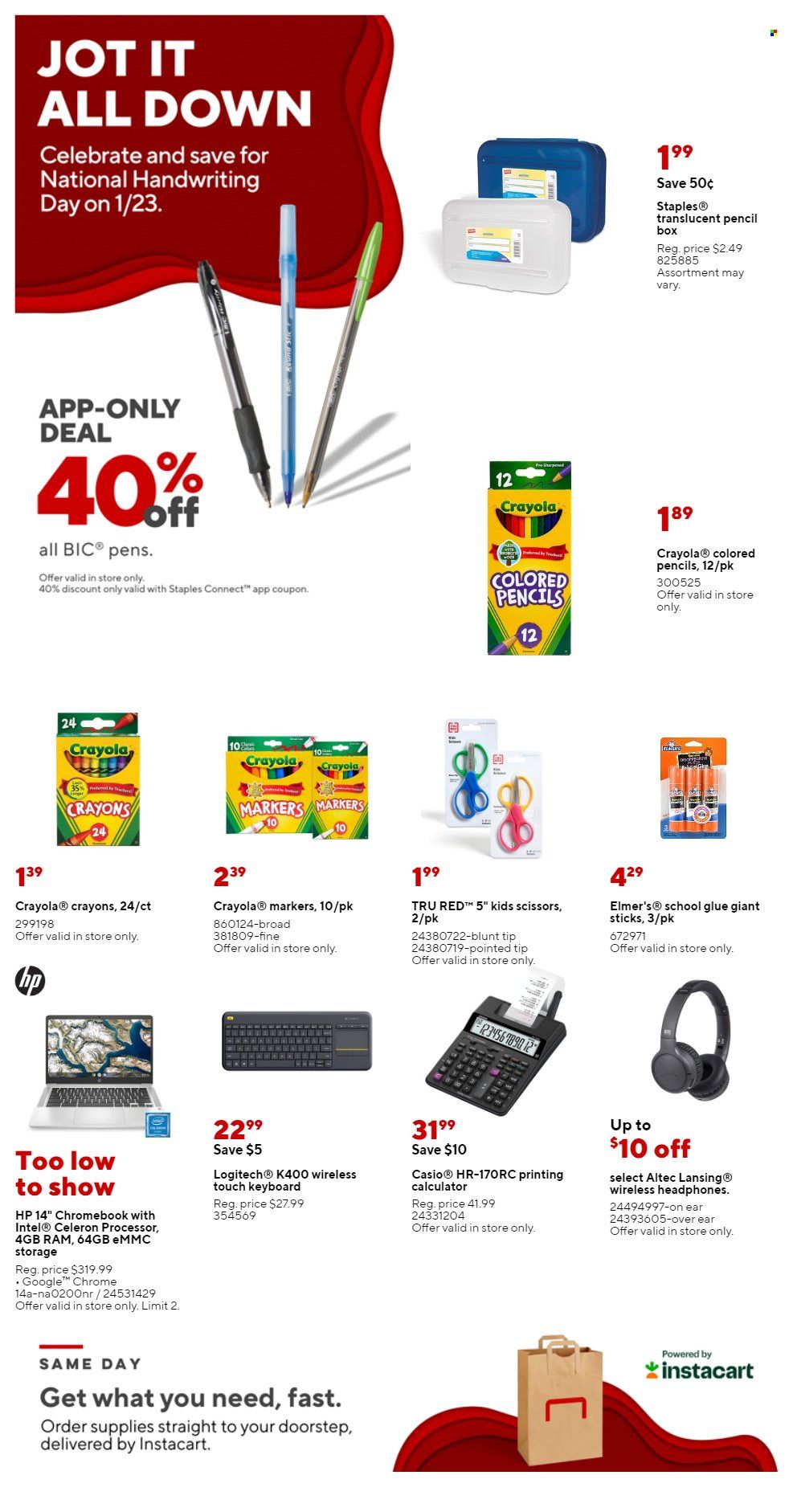 Staples Weekly Ad Flyer Specials January 22 to January 28, 2023