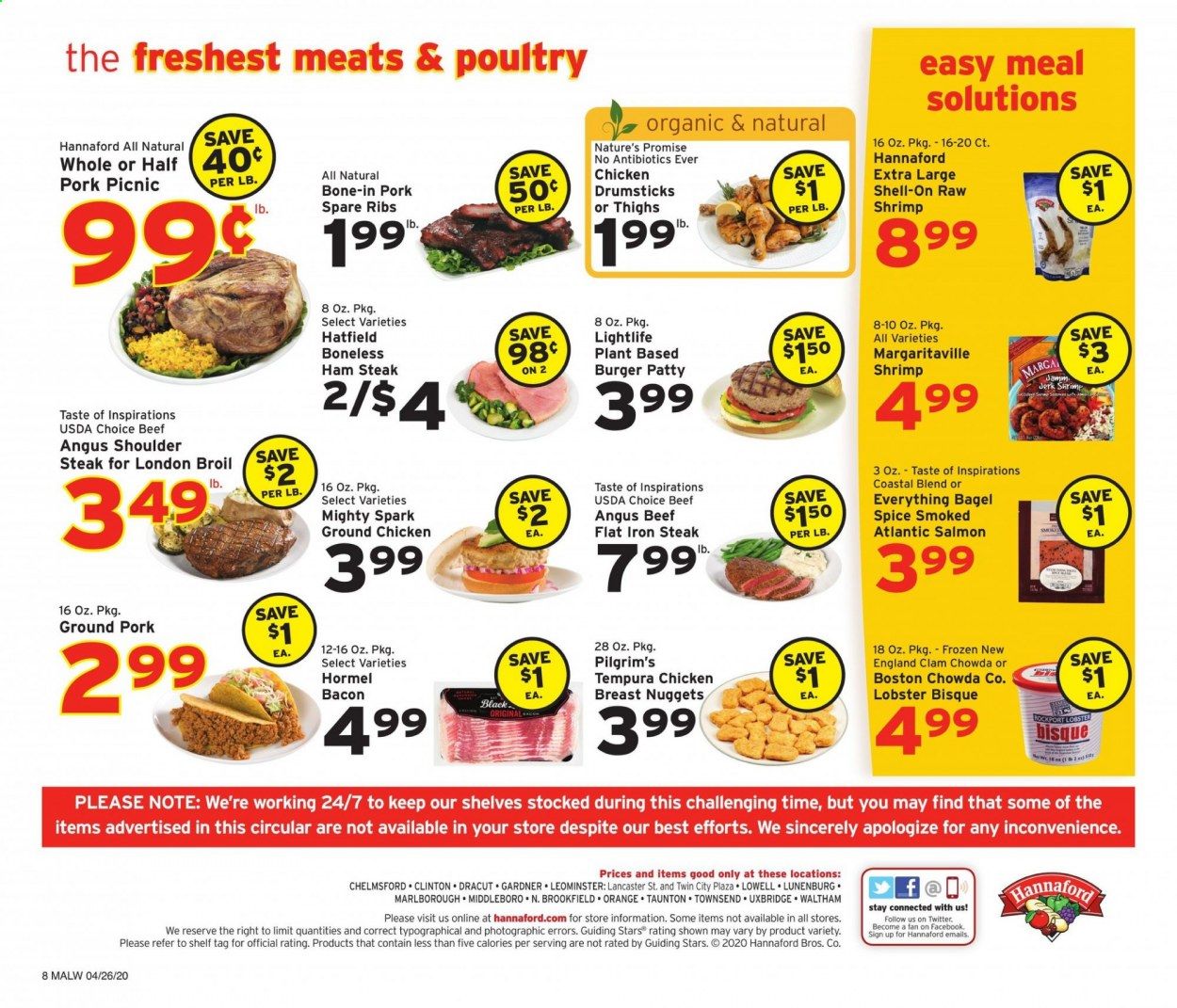 Hannaford Weekly Ad & Flyer April 26 to May 2