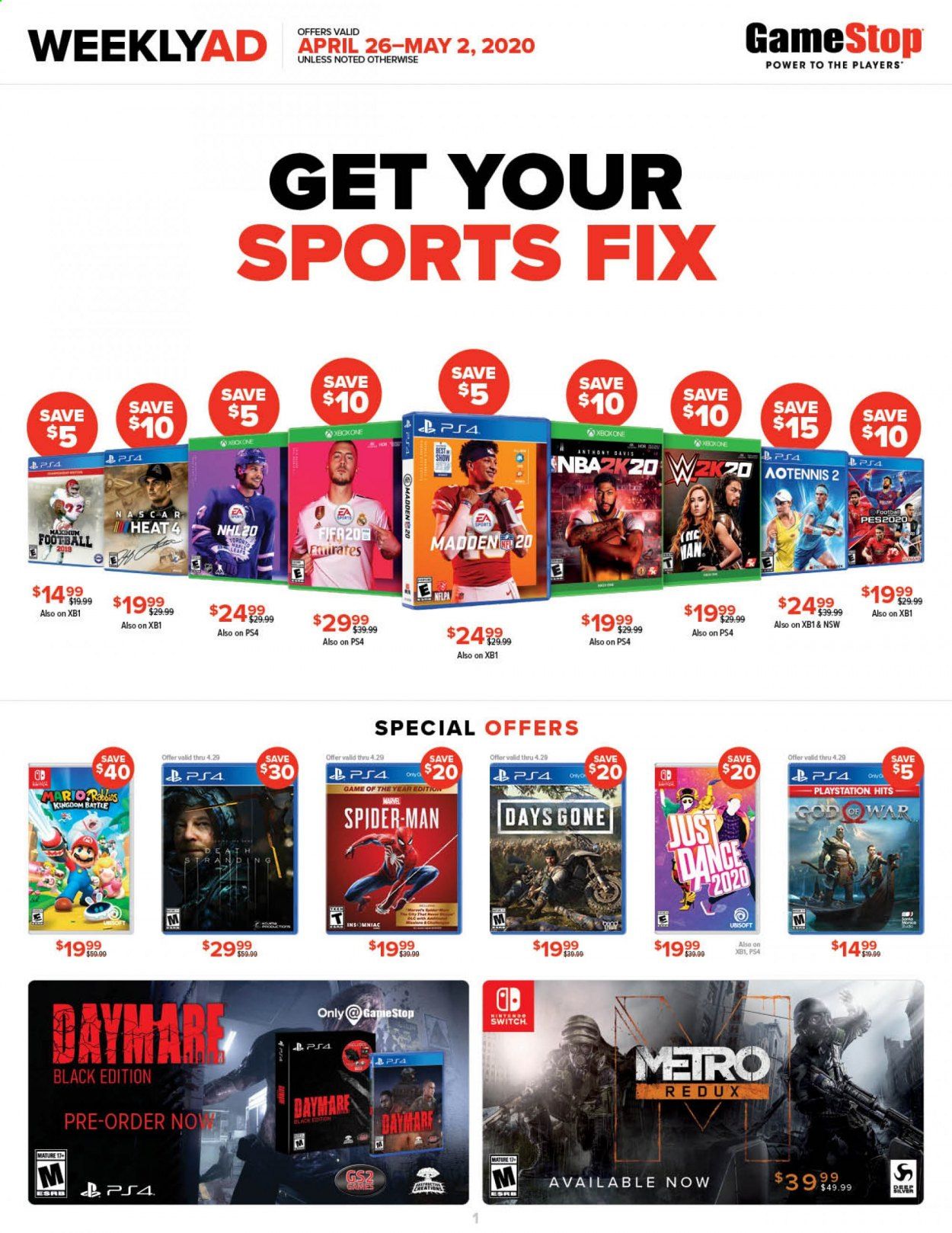 GameStop Weekly Ad & Flyer April 26 to May 2