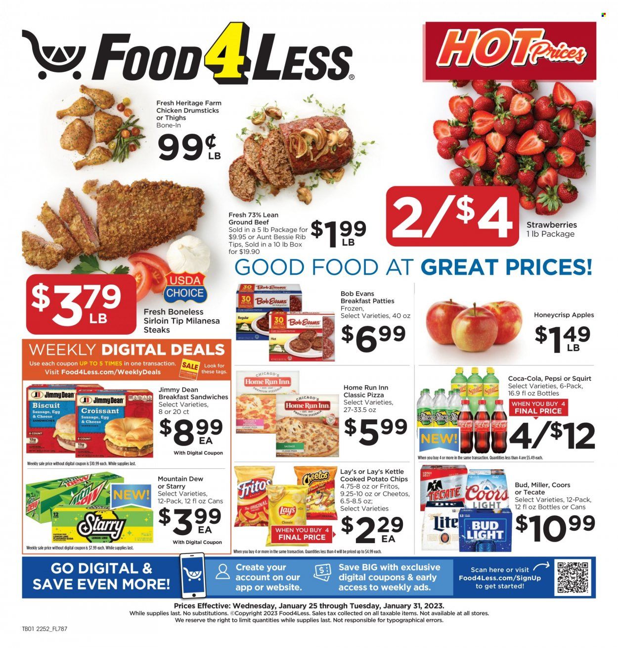 Food 4 Less (IN) Weekly Ad Flyer Specials January 25 to January 31, 2023