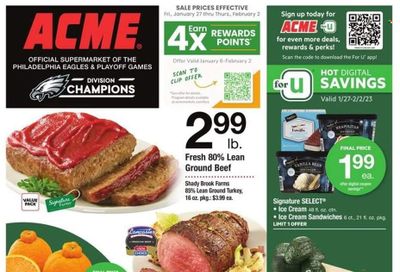ACME (DE, NJ, NY, PA) Weekly Ad Flyer Specials January 27 to February 2, 2023