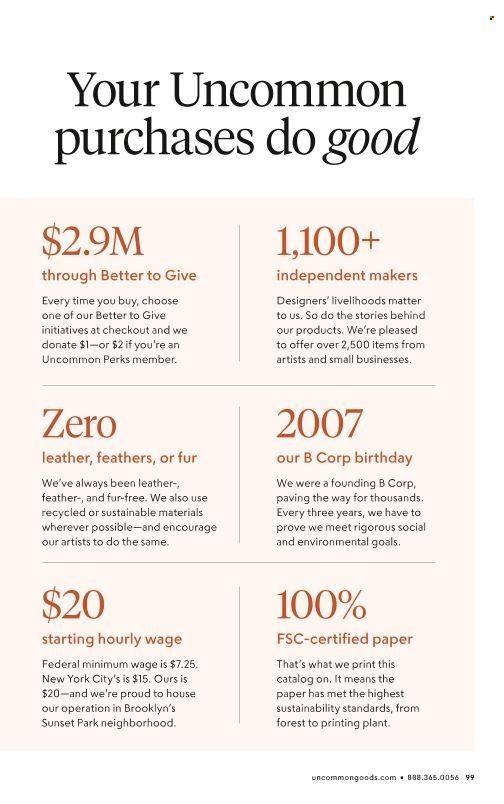 Uncommon Goods Weekly Ad Flyer Specials January 18 to April 1, 2023