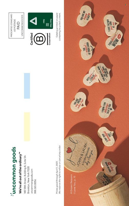 Uncommon Goods Weekly Ad Flyer Specials January 18 to April 1, 2023