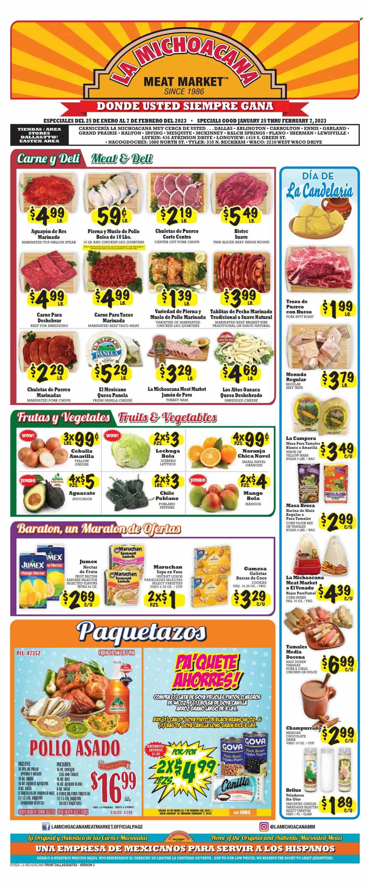 La Michoacana Meat Market (TX) Weekly Ad Flyer Specials January 25 to February 7, 2023