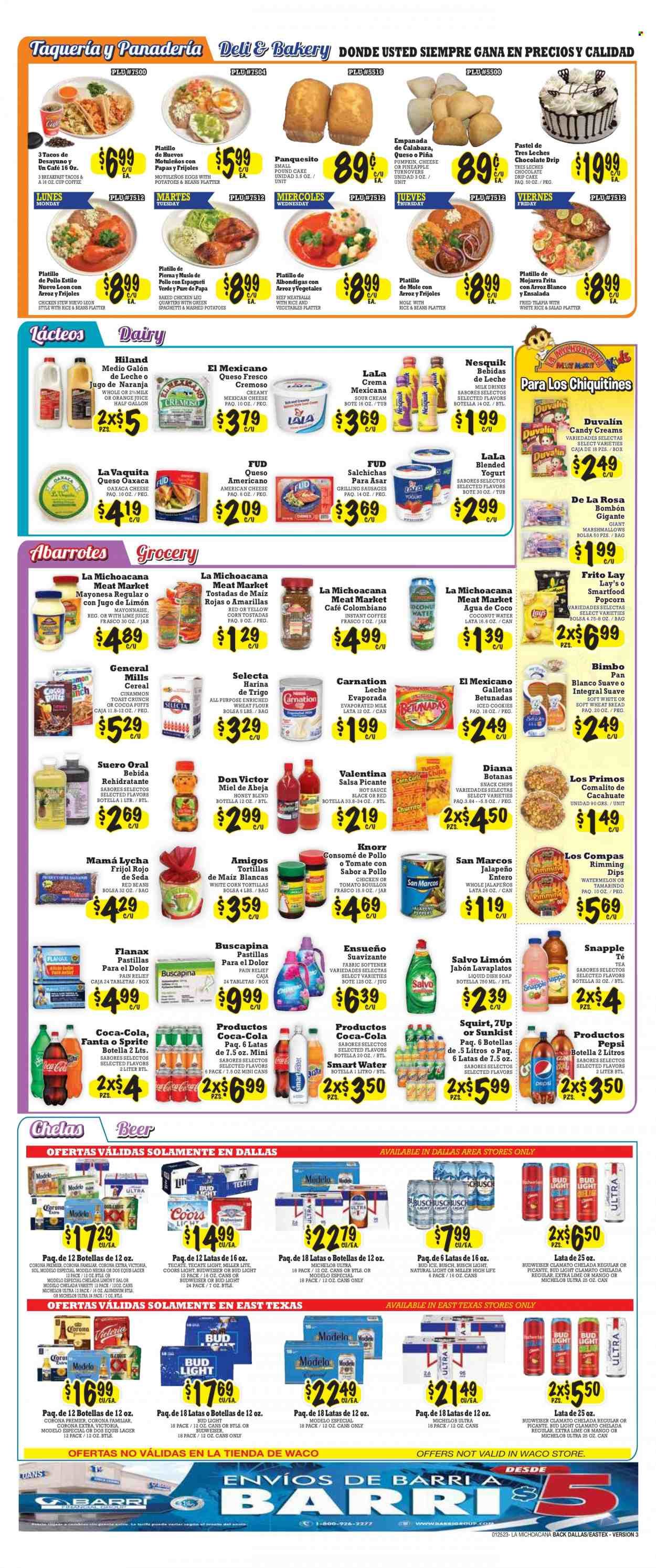 La Michoacana Meat Market (TX) Weekly Ad Flyer Specials January 25 to February 7, 2023