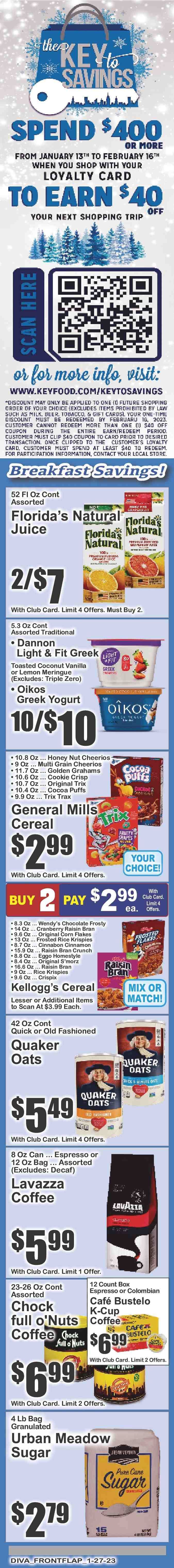 Key Food (NY) Weekly Ad Flyer Specials January 27 to February 2, 2023