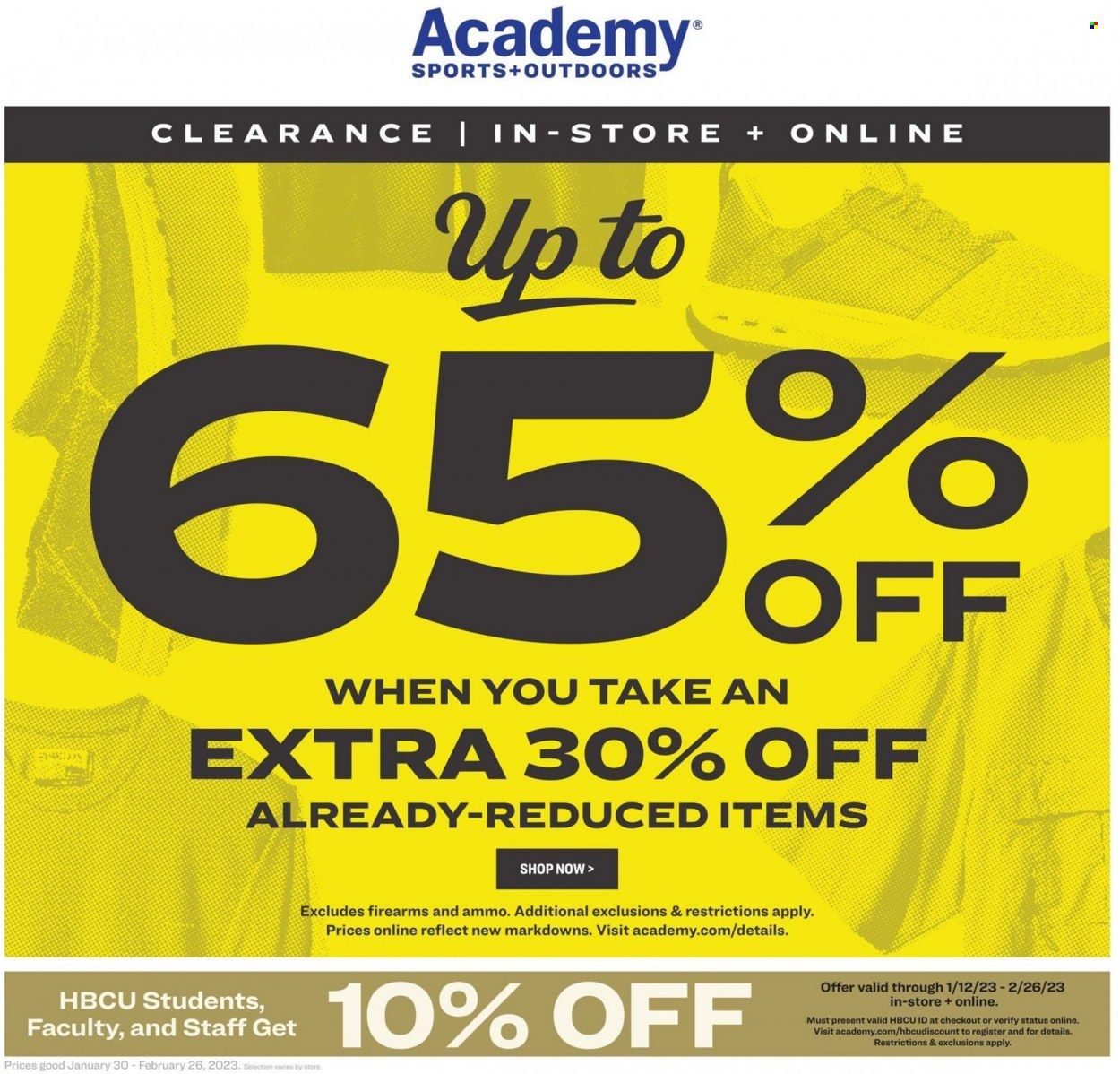 Academy Sports + Outdoors Weekly Ad Flyer Specials January 30 to February 26, 2023