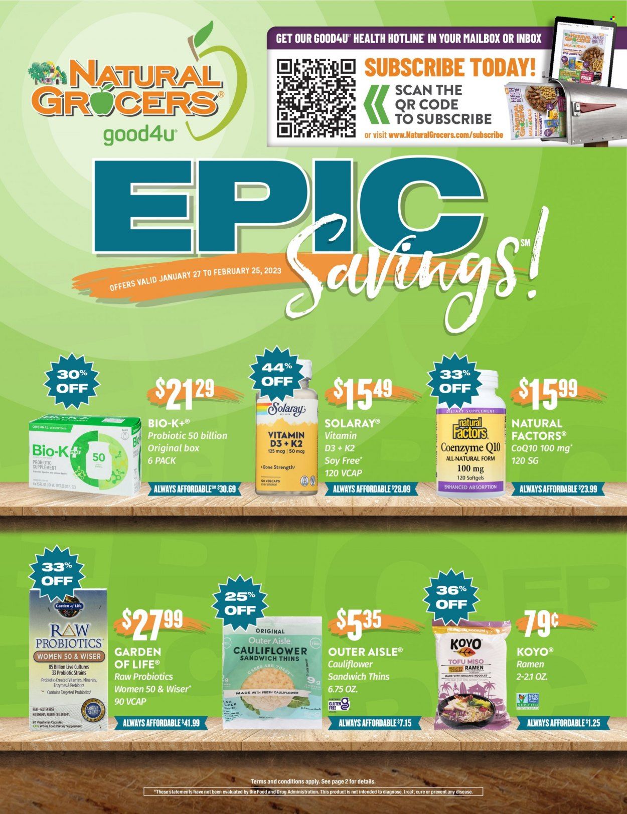 Natural Grocers Weekly Ad Flyer Specials January 27 to February 25, 2023