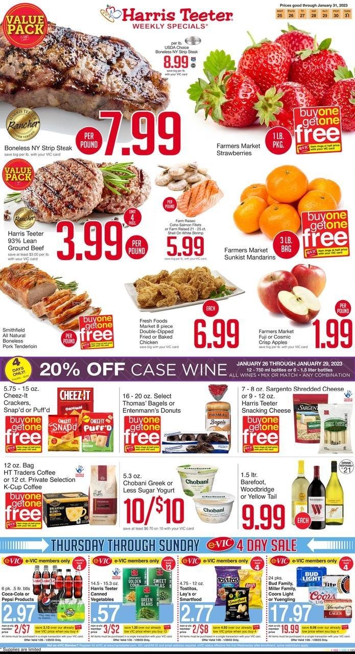 Harris Teeter Weekly Ad Flyer Specials January 25 to January 31, 2023