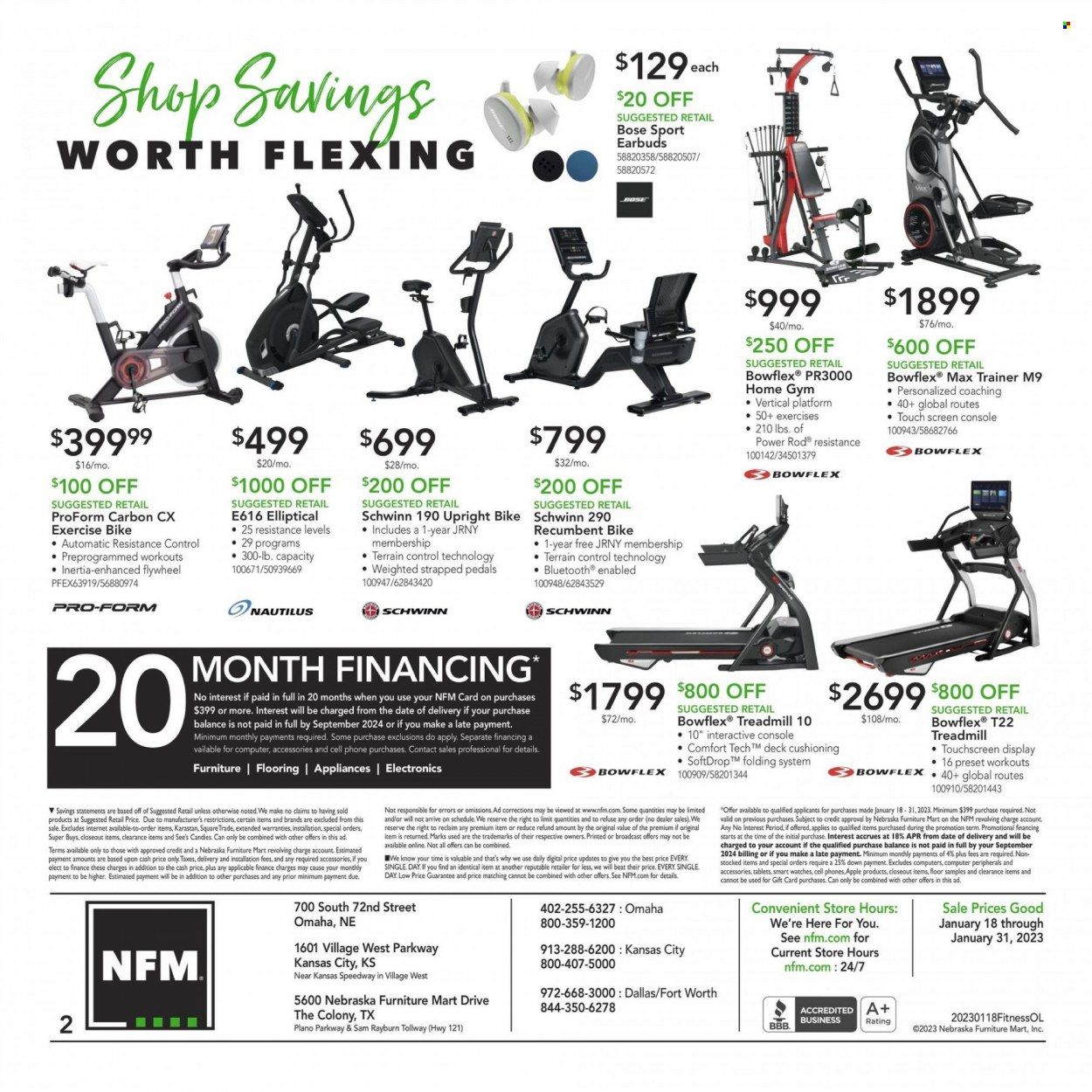 Nebraska Furniture Mart (IA, KS, NE, TX) Weekly Ad Flyer Specials January 18 to January 31, 2023