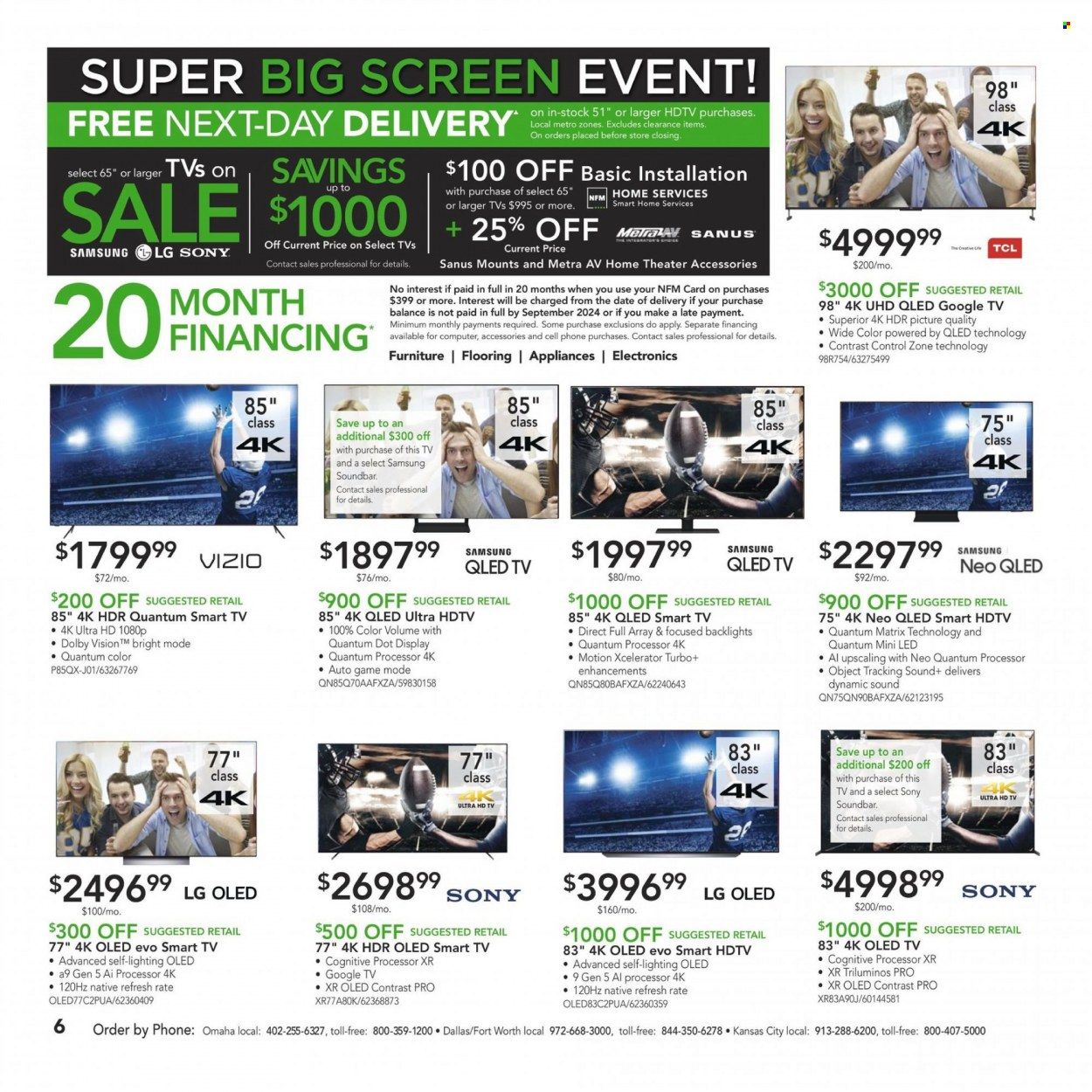 Nebraska Furniture Mart (IA, KS, NE, TX) Weekly Ad Flyer Specials January 25 to January 31, 2023
