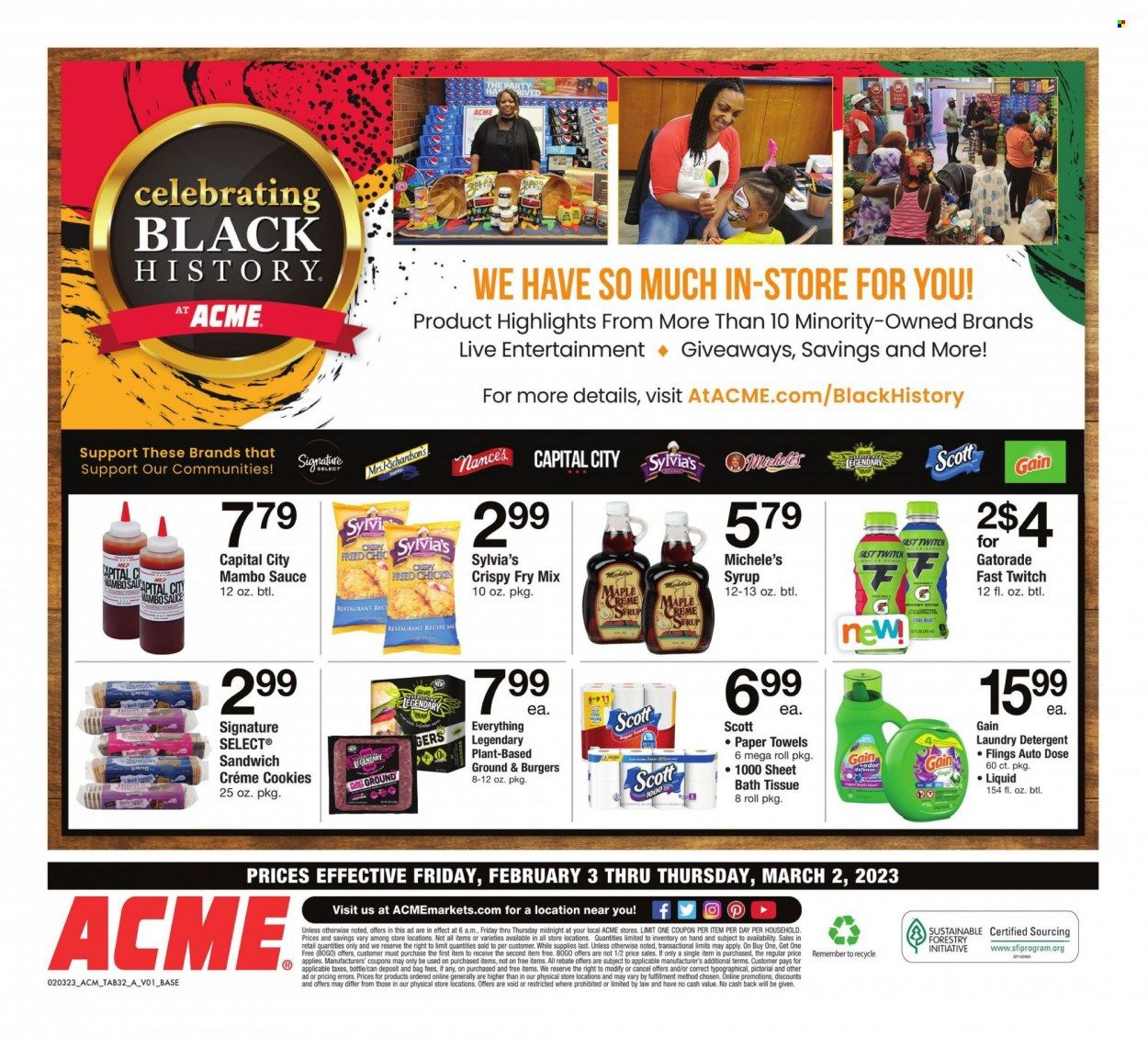 ACME (DE, NJ, NY, PA) Weekly Ad Flyer Specials February 3 to March 2, 2023