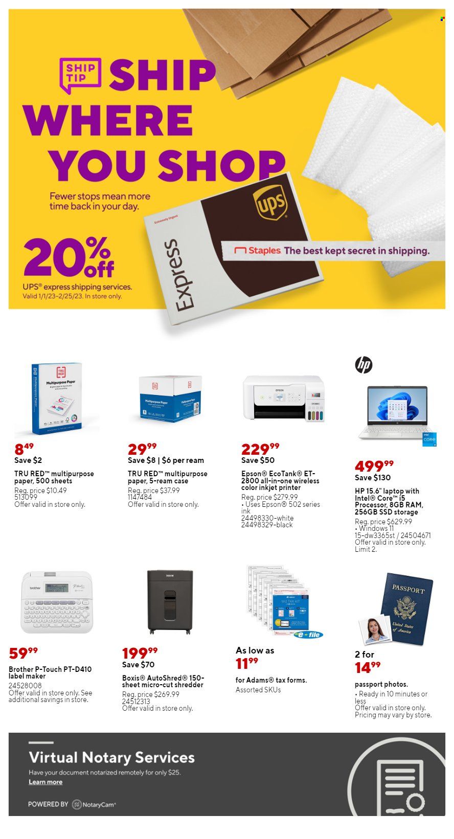 Staples Weekly Ad Flyer Specials February 5 to February 11, 2023