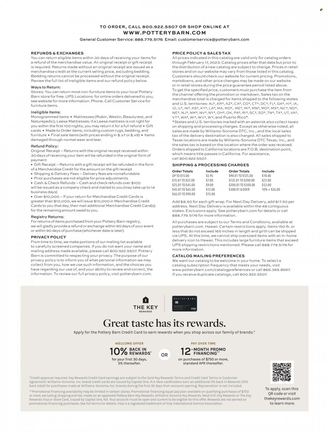 Pottery Barn Weekly Ad Flyer Specials February 3 to February 17, 2023