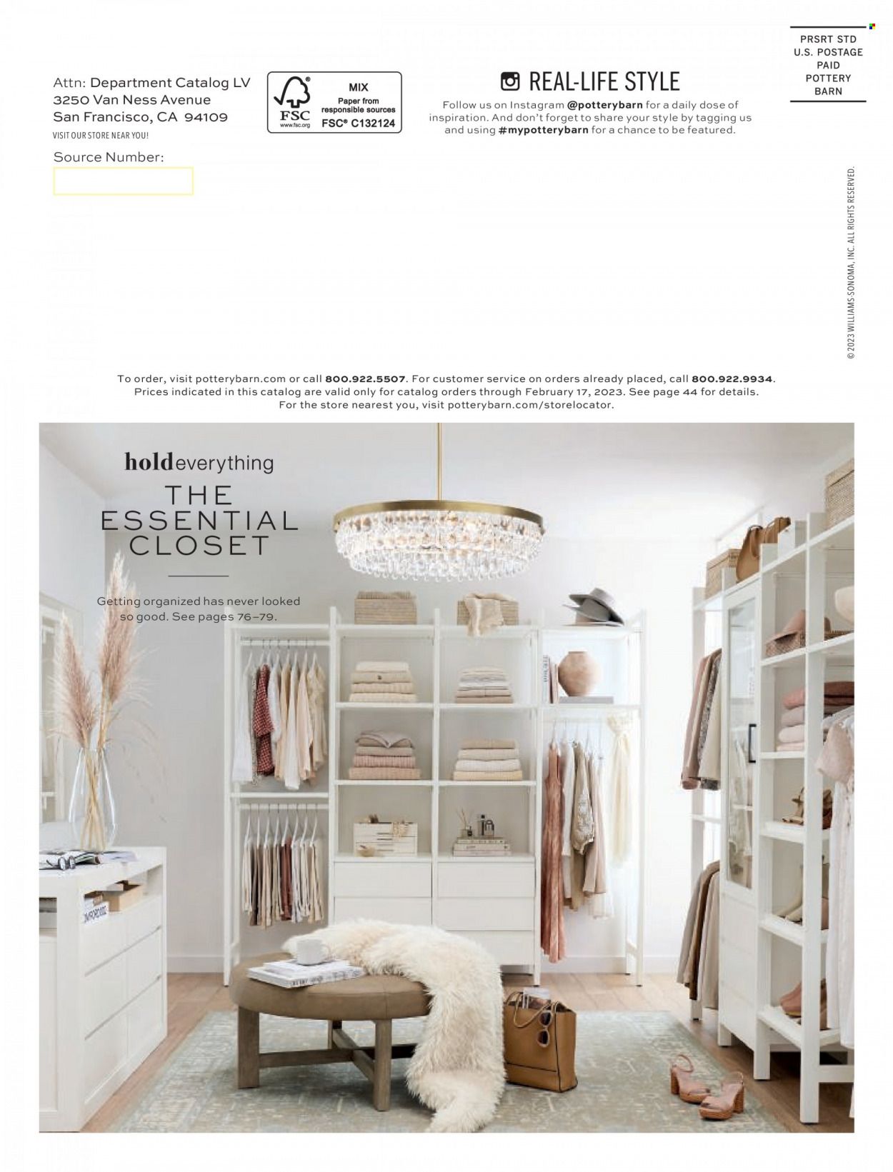 Pottery Barn Weekly Ad Flyer Specials February 3 to February 17, 2023