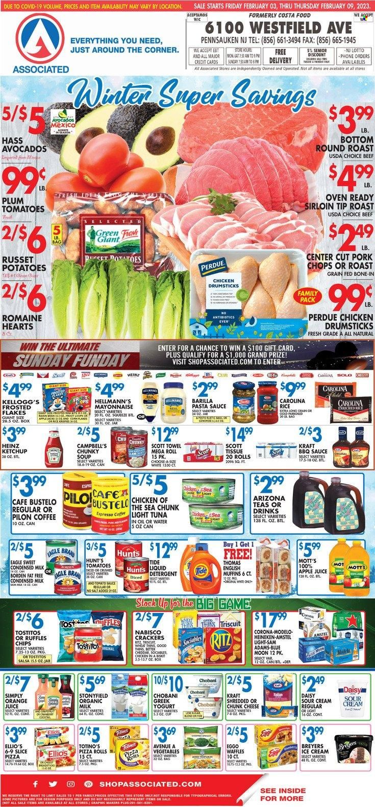Associated Supermarkets (NY) Weekly Ad Flyer Specials February 3 to February 9, 2023