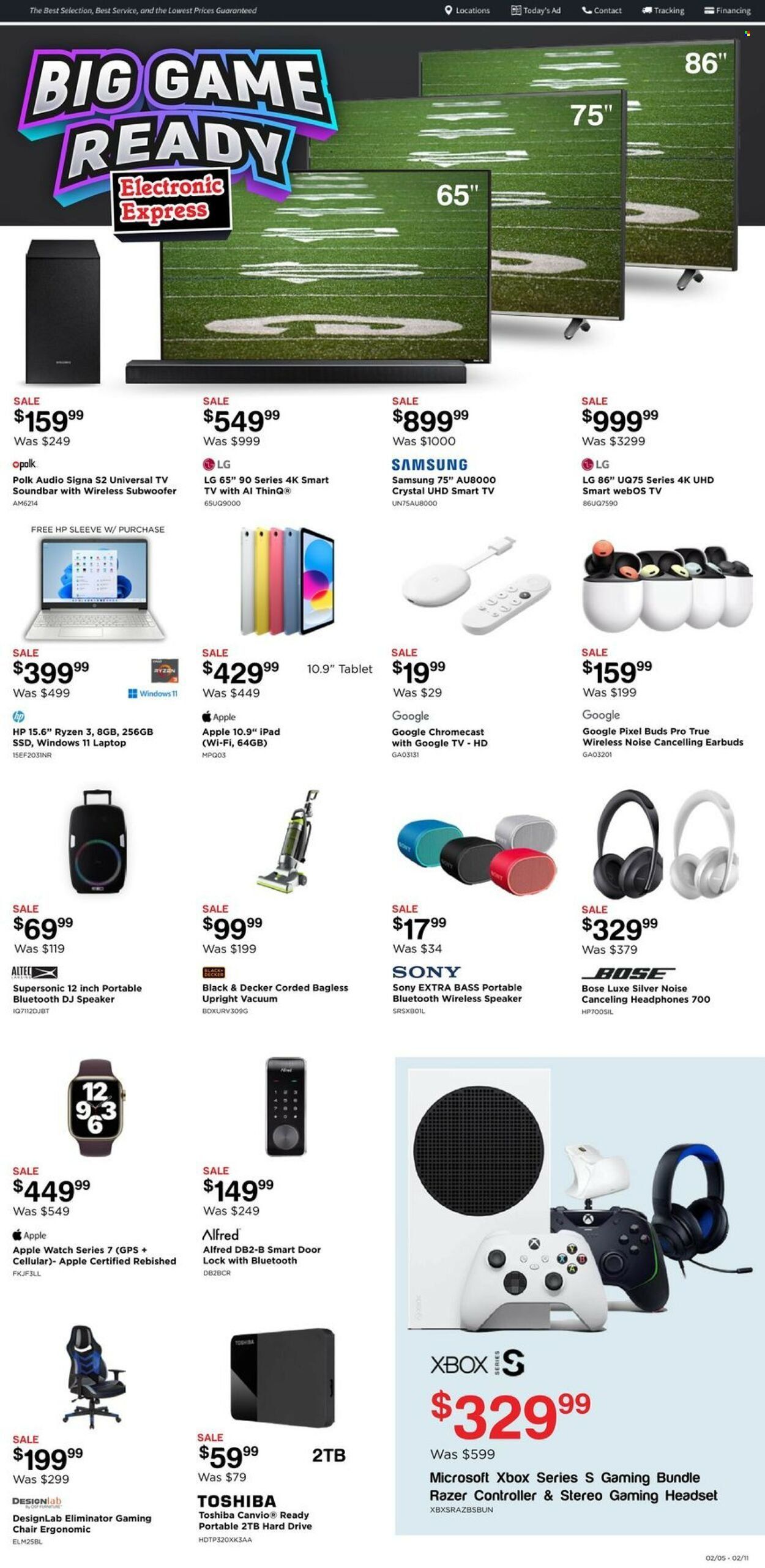 Electronic Express (AL, TN) Weekly Ad Flyer Specials February 5 to February 11, 2023