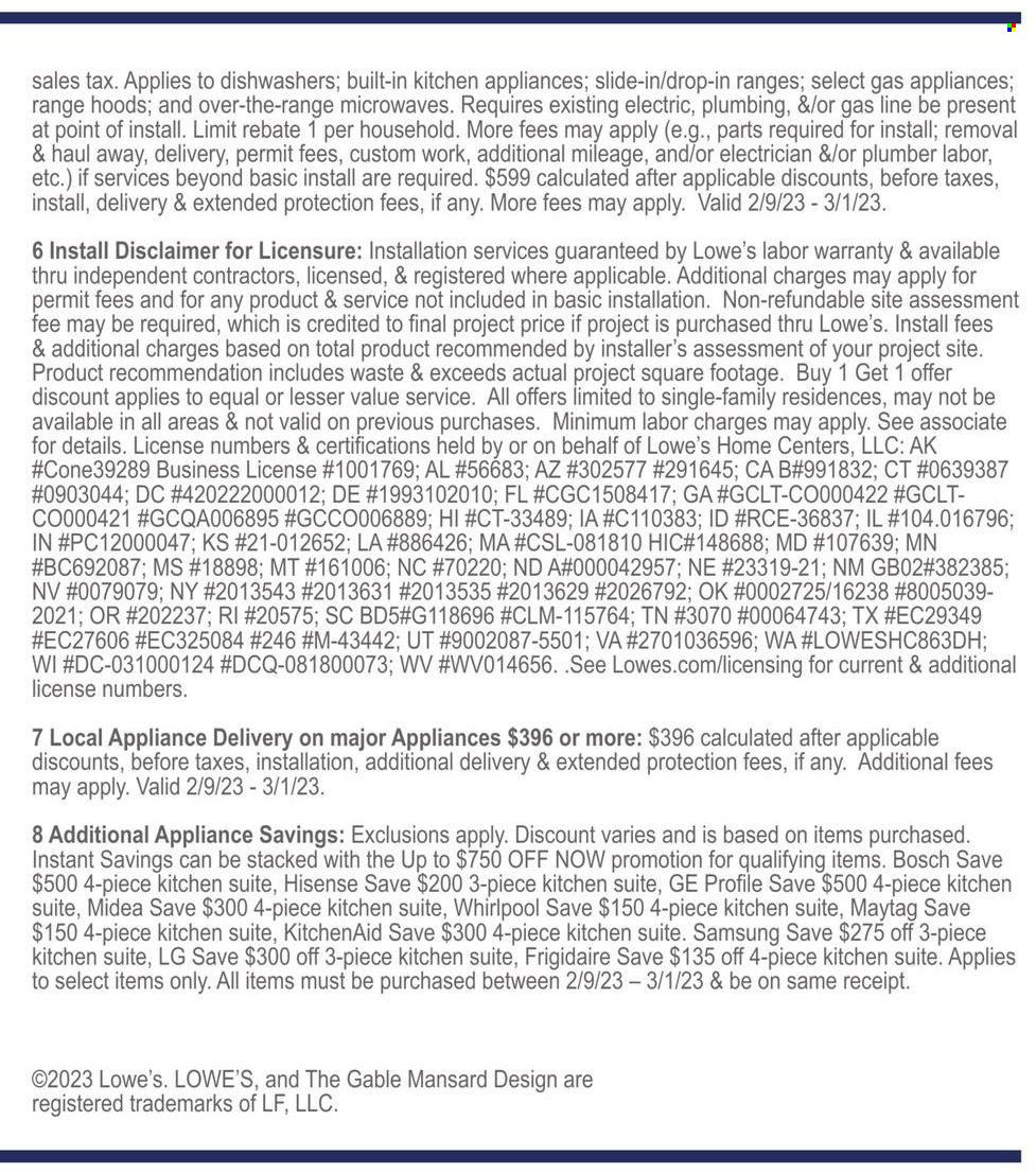 Lowe's Weekly Ad Flyer Specials February 9 to February 22, 2023