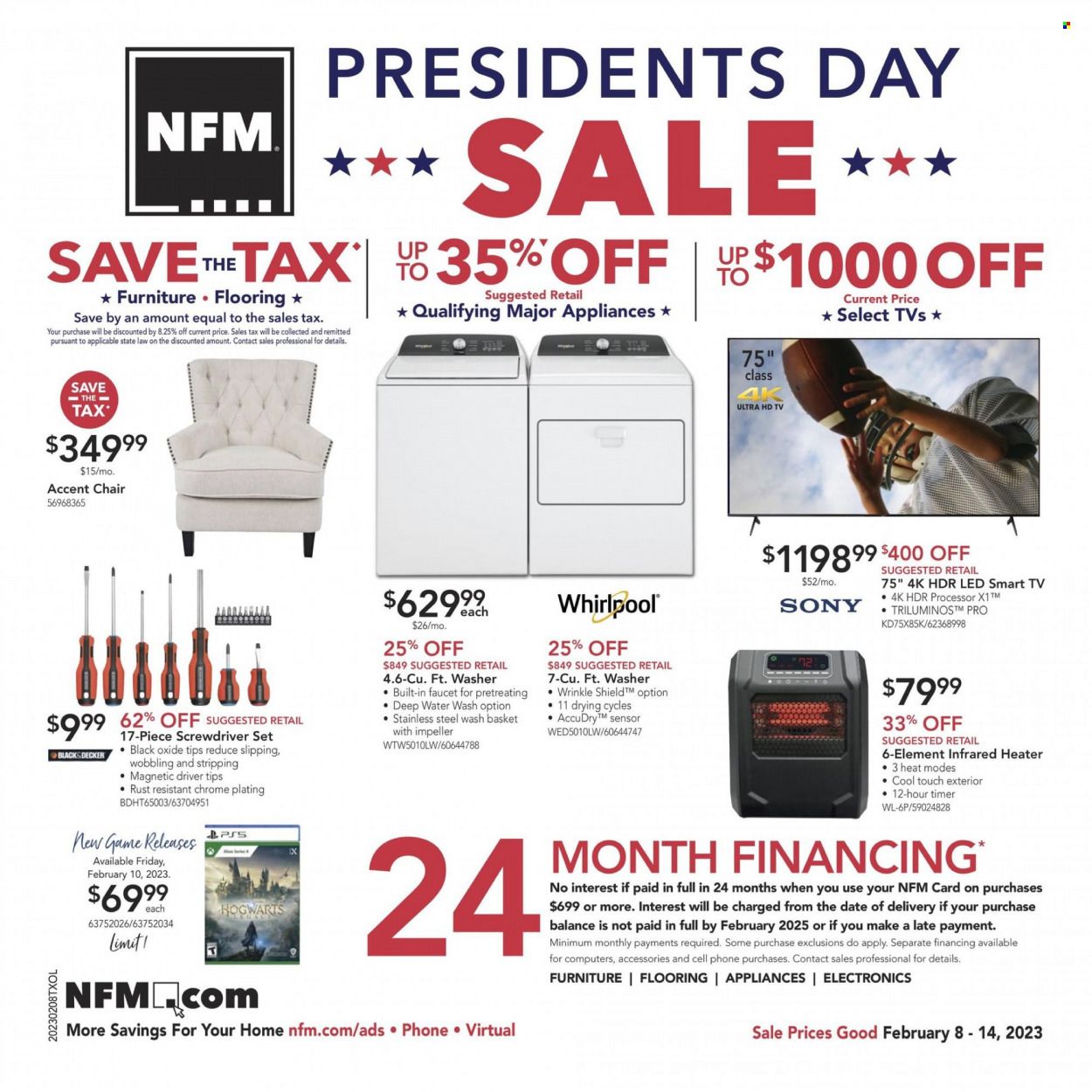 Nebraska Furniture Mart (IA, KS, NE, TX) Weekly Ad Flyer Specials February 8 to February 14, 2023