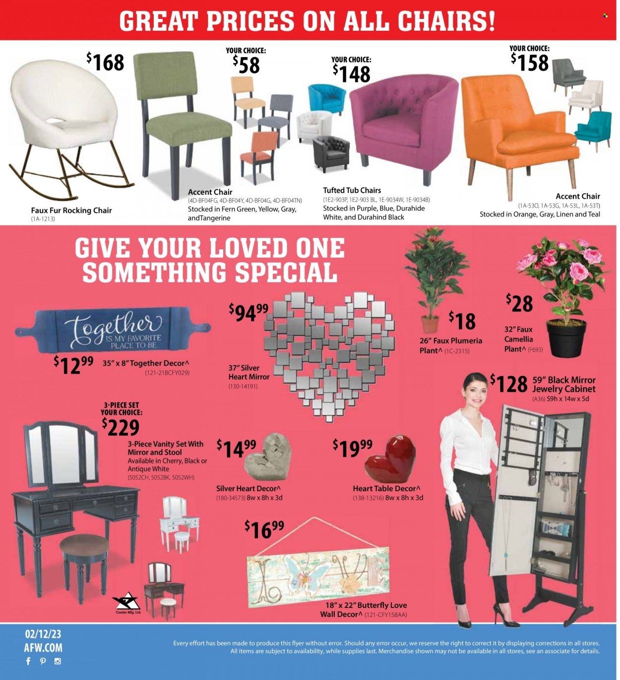 American Furniture Warehouse (AZ, CO, TX) Weekly Ad Flyer Specials February 12 to February 18, 2023