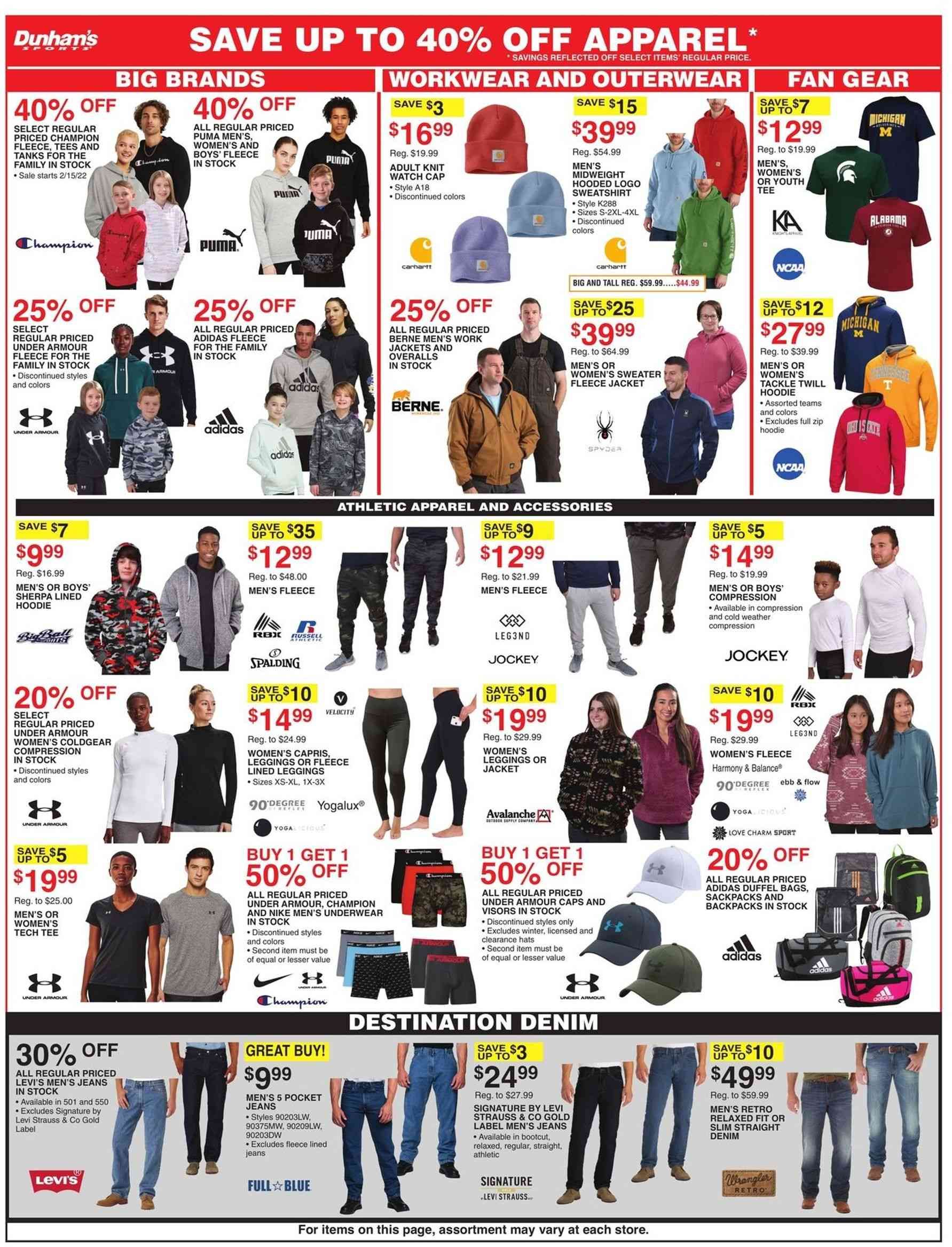 Dunham's Sports Weekly Ad Flyer Specials February 11 to February 16, 2023