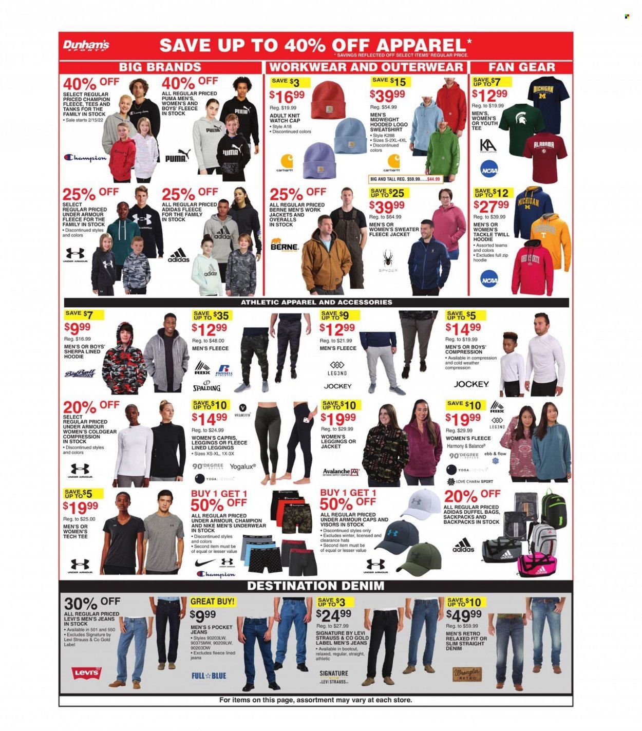 Dunham's Sports (MI) Weekly Ad Flyer Specials February 11 to February 16, 2023