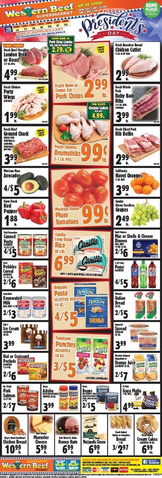 Western Beef (FL, NY) Weekly Ad Flyer Specials February 16 to February 22, 2023
