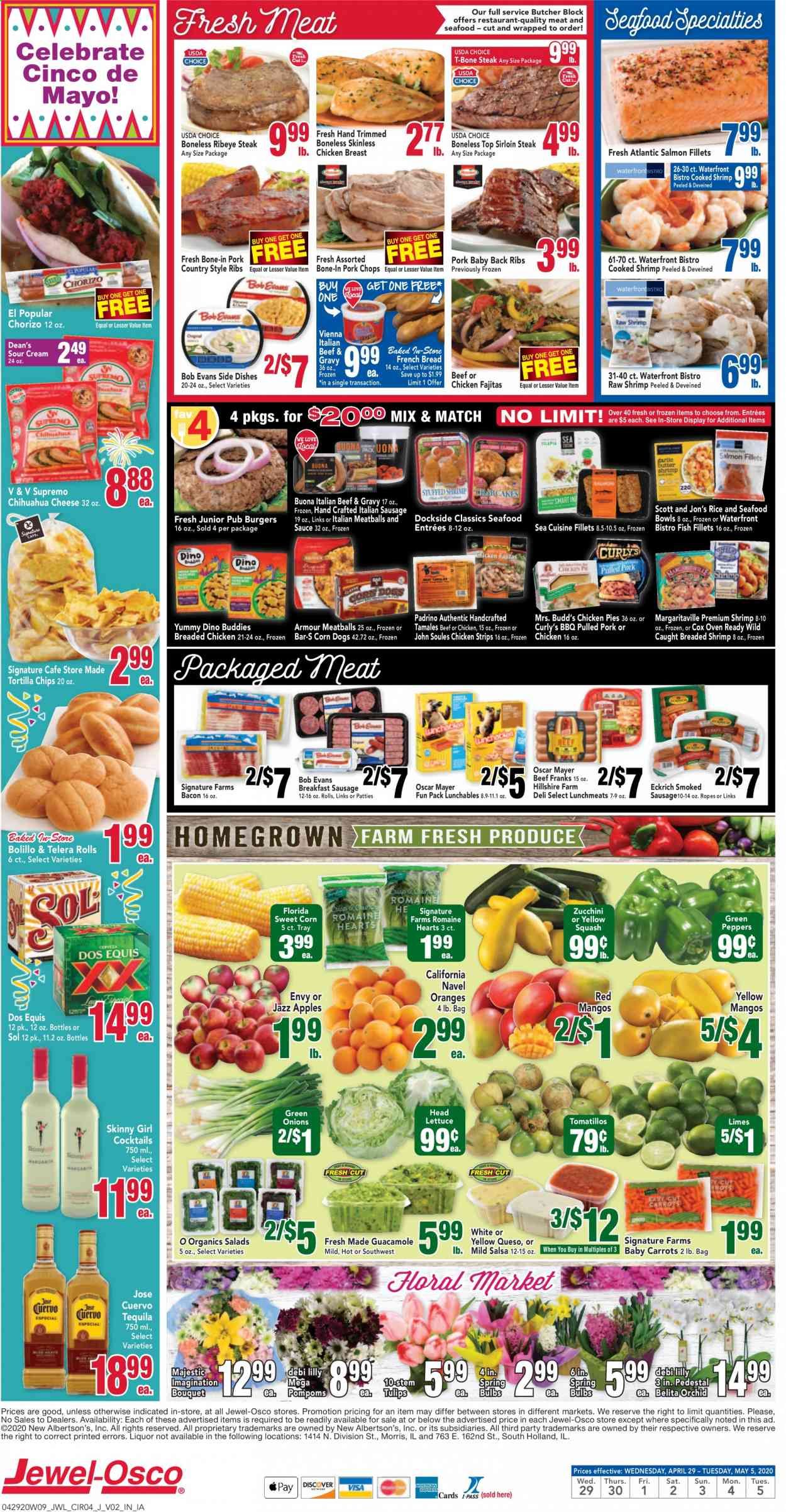 Jewel Osco Weekly Ad & Flyer April 29 to May 5