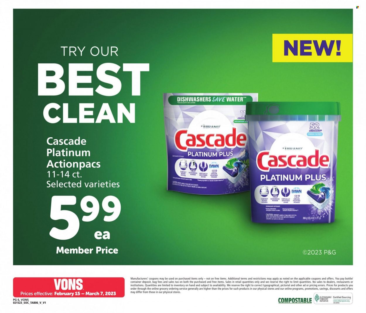 Vons (CA) Weekly Ad Flyer Specials February 15 to March 7, 2023