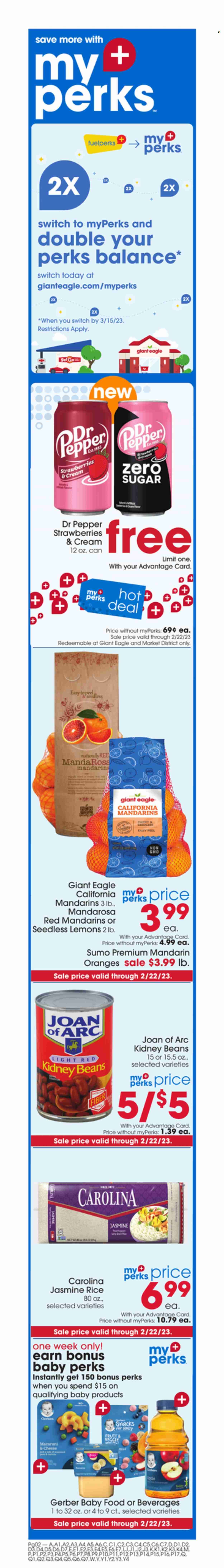 Giant Eagle (OH, PA) Weekly Ad Flyer Specials February 16 to February 22, 2023