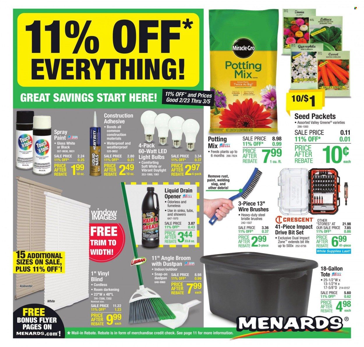 Menards (IN, KY) Weekly Ad Flyer Specials February 23 to March 5, 2023