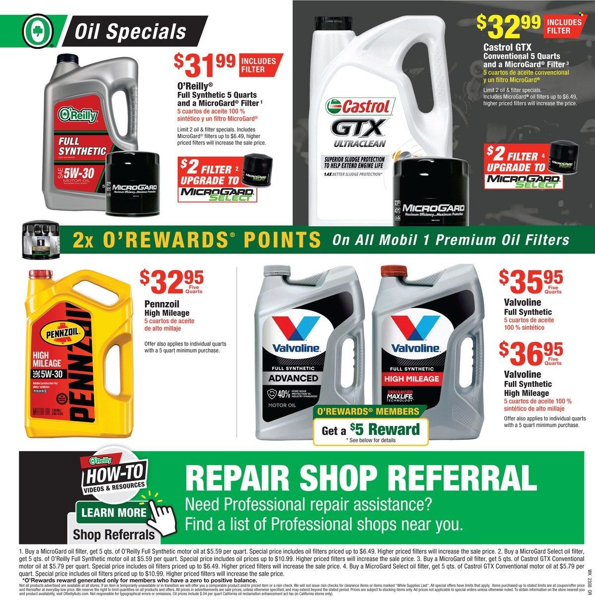 O'Reilly Auto Parts Weekly Ad Flyer Specials February 22 to March 28, 2023