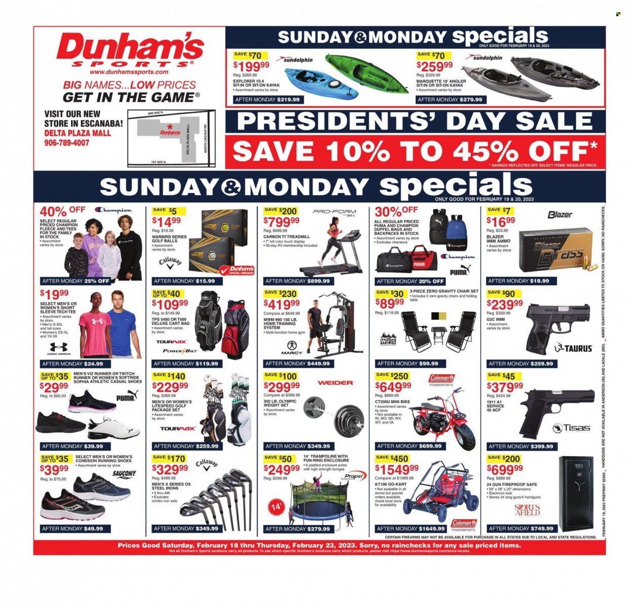 Dunham's Sports (MI) Weekly Ad Flyer Specials February 18 to February 23, 2023