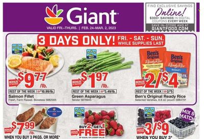 Giant Food (DE, MD, VA) Weekly Ad Flyer Specials February 24 to March 2, 2023