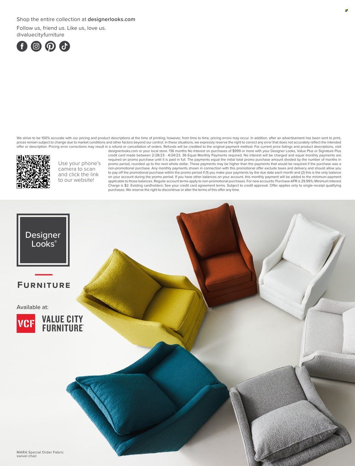 Value City Furniture (IL, IN, MD, MO, NC, NY, OH, SC, VA) Weekly Ad Flyer Specials February 28 to April 24, 2023