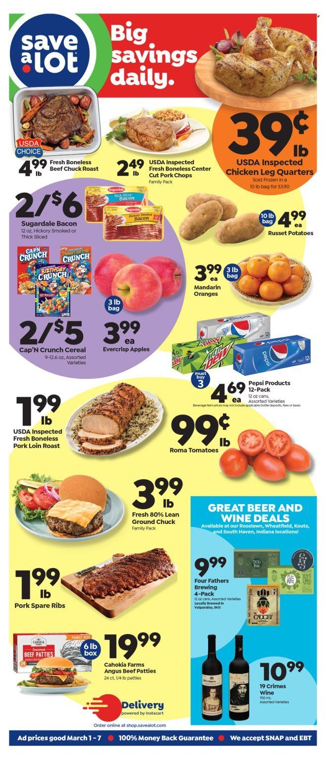 Save a Lot (IN) Weekly Ad Flyer Specials March 1 to March 7, 2023