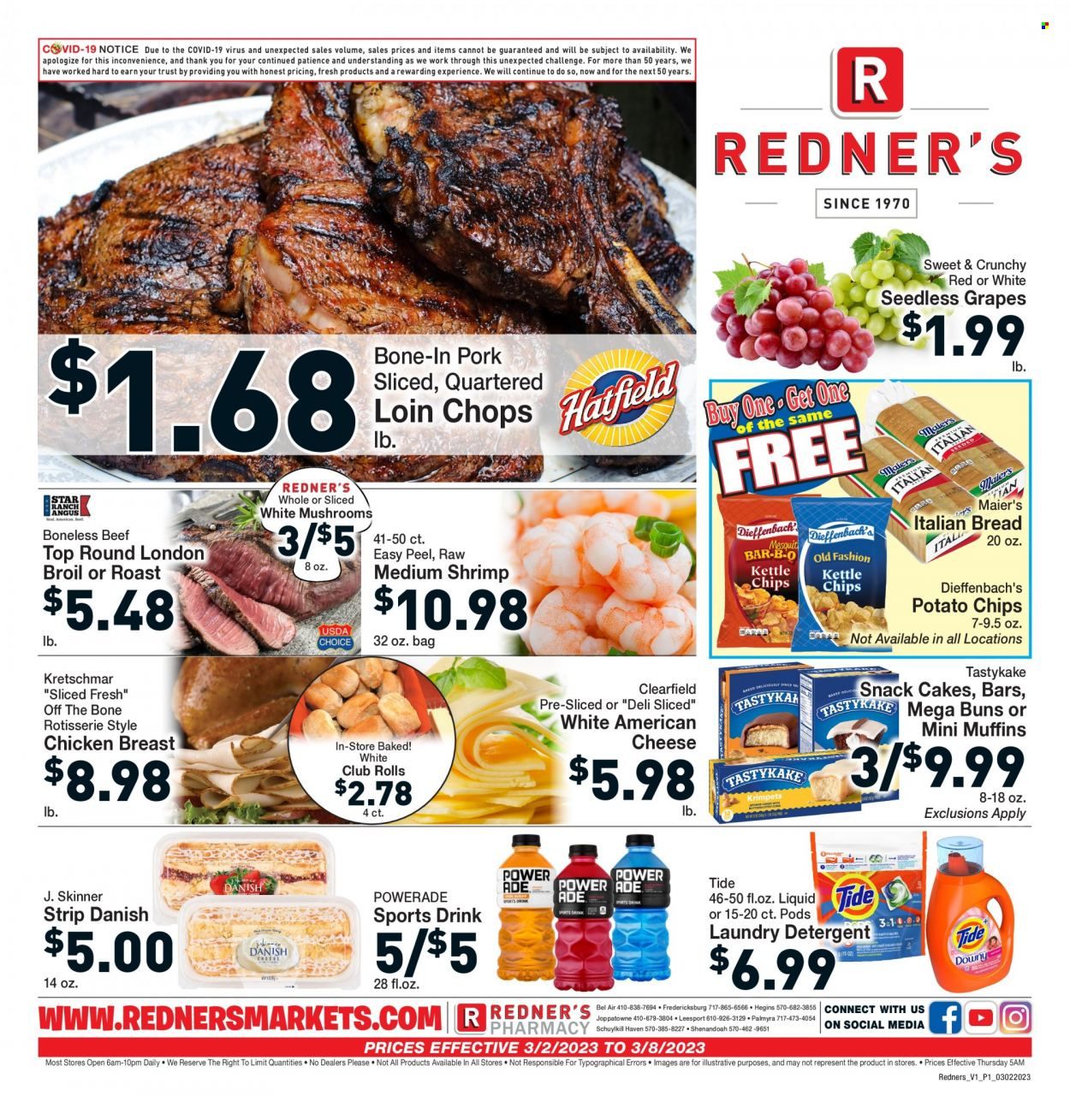 Redner's Markets (DE, MD, PA) Weekly Ad Flyer Specials March 2 to March 8, 2023