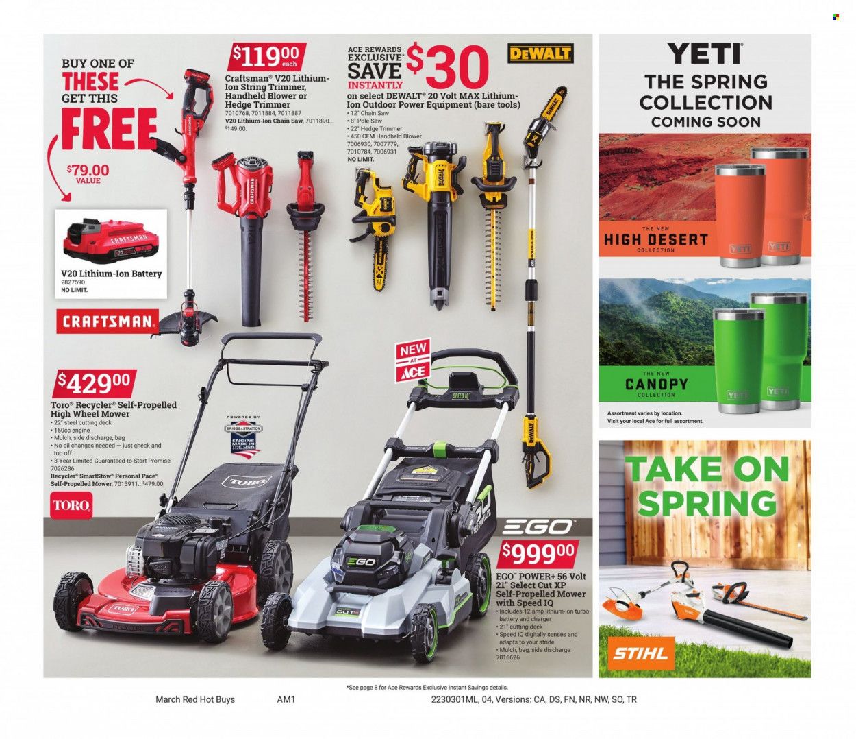 ACE Hardware Weekly Ad Flyer Specials March 1 to March 31, 2023